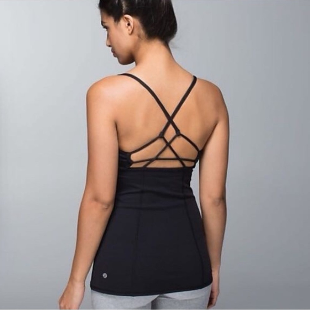 Black Lululemon Dancing Warrior Tank Top size 8